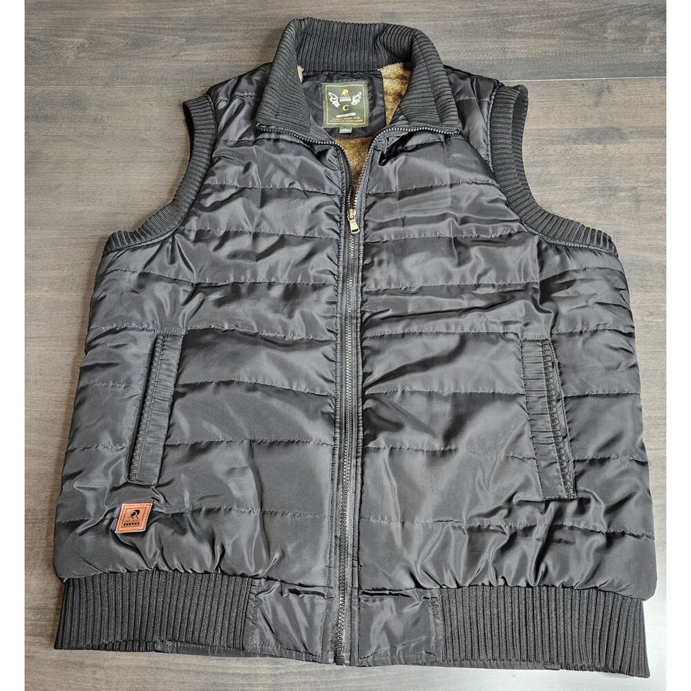 Cool Choice Men's Sz Large Black Puffer Vest Full Zip Activwear Classic Outdoors